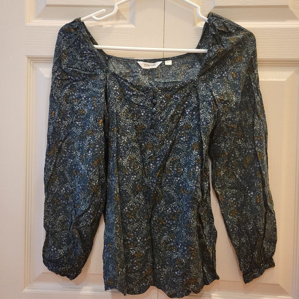 🎀4/$20🎀Reitmans floral long sleeve top / blouse - Picture 1 of 2